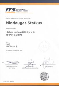 Mindaugas Statkus's ITS diploma